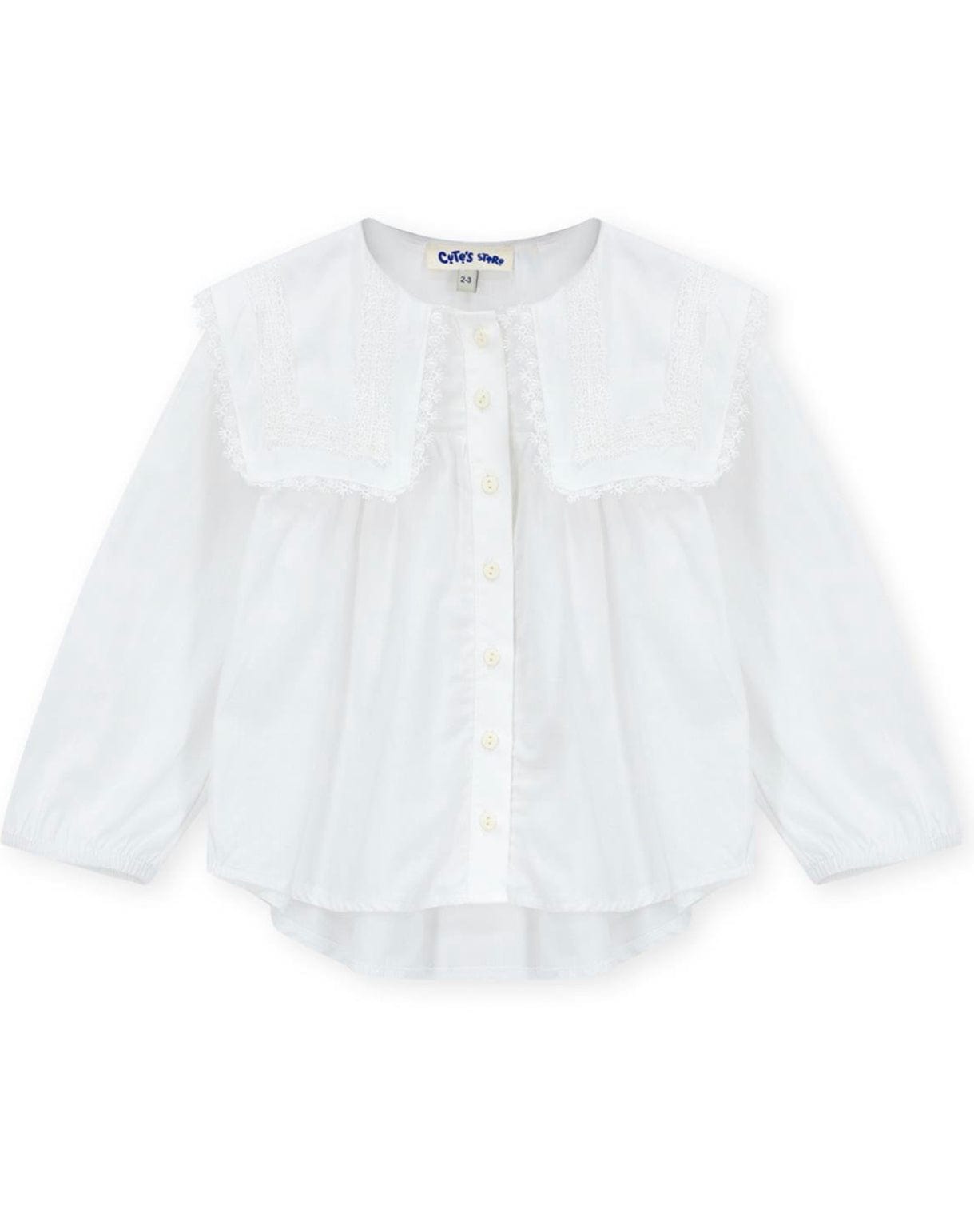 Embroidered White Shirt for Girls