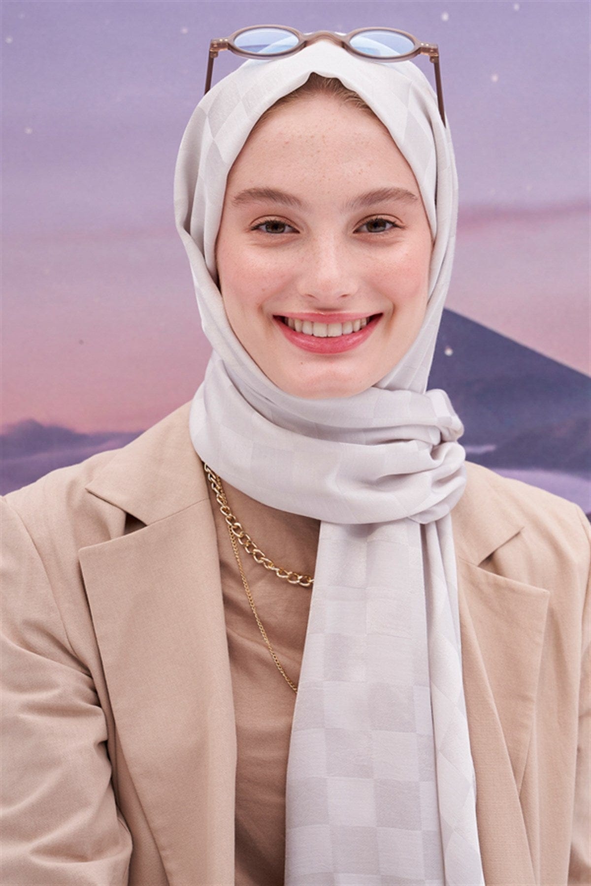 Dama-Jacquard-Hijab aus italienischer Seide