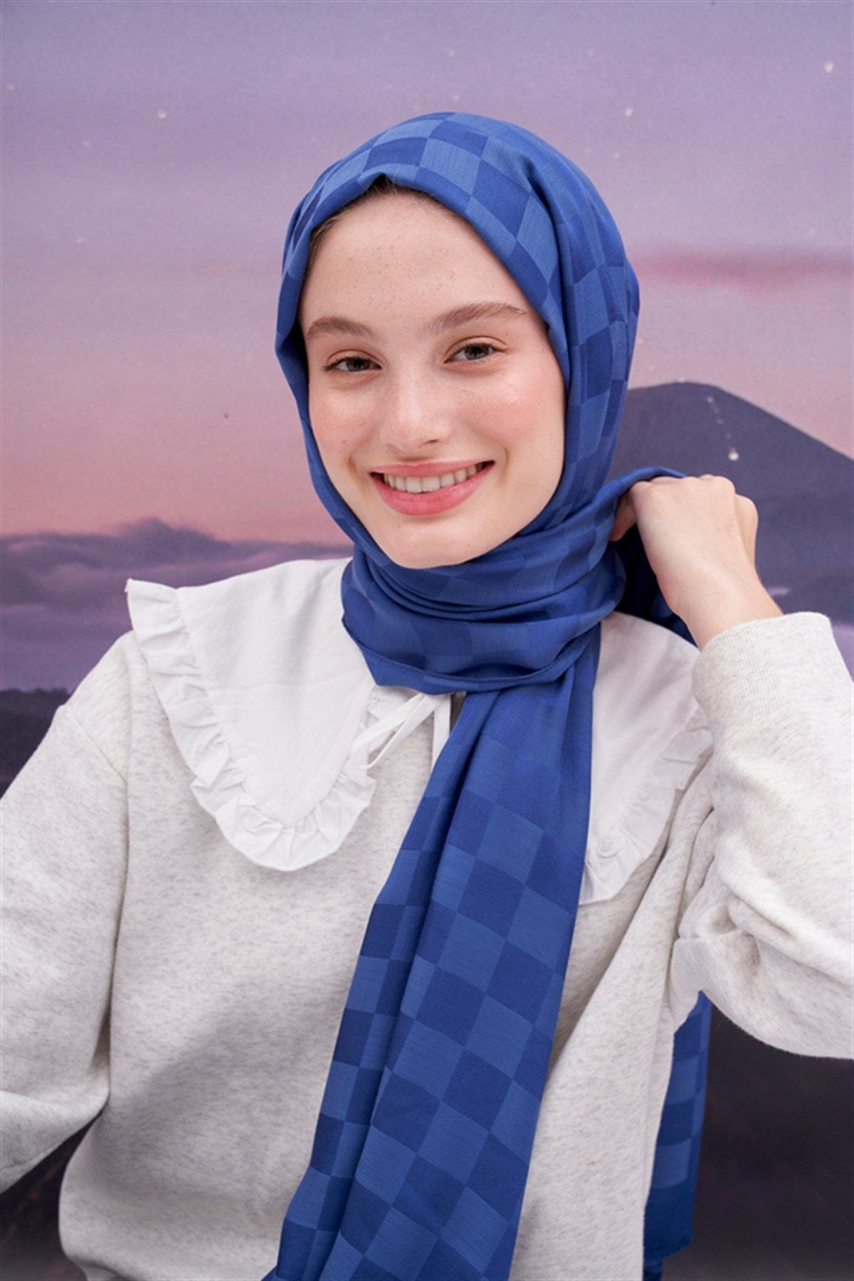 Dama-Jacquard-Hijab aus italienischer Seide