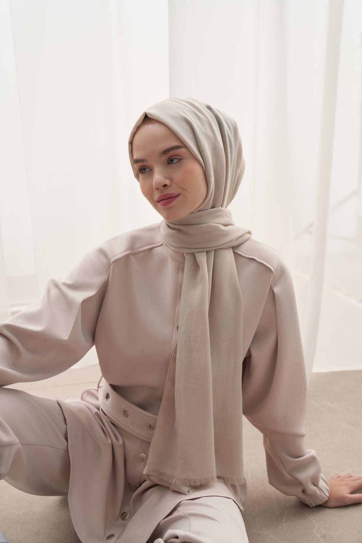 Mio Pattern Vence doppelseitiger Hijab aus Baumwolle und Seide